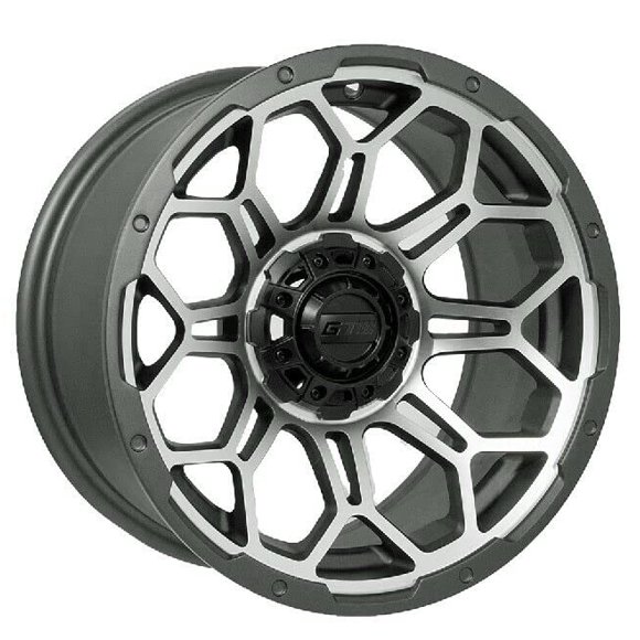 GTW Bravo - 14 Aluminum Golf Cart Wheel 14x7 | 4-4 Bolt | 3:4 Offset (Matte Gray/Machined)