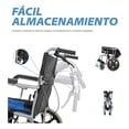 thumbnail image 2 of Silla de Ruedas de Traslado Ligera Plegable con Freno 4x4 rojo, 2 of 8
