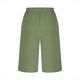thumbnail image 4 of Pantalones Capri de Mujer Más Tamaño de Lino Recortado Suelto Ajuste Casual Capris para Verano Primavera Diario de la Playa, 4 of 7
