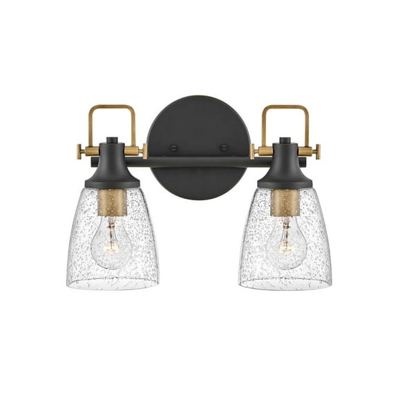 2 Light Bath Vanity-Black/Heritage Brass Finish Hinkley Lighting 51272Bk