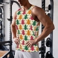 thumbnail image 5 of Gukieu Colorful Frogs Print Men's Quick Dry Fitness Vest, Round Neck Sleeveless Fitness Bodybuilding Top-Small, 5 of 7