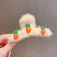 thumbnail image 1 of Pinza de pelo grande de felpa para mujer, para otoño e invierno, con lazo, con forma de tiburón, para tocado, 1 of 6