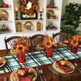 thumbnail image 3 of Black Green Grey Plaid Table Runner-Cotton Linen- 108 Inch Holiday Dresser Scarves, Simple Check Stripes Lines Country Tablerunner for Kitchen Coffee/Dining Living Room Dinner Scarf Décor 13x108, 3 of 7