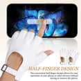 thumbnail image 6 of FRCOLOR Masteelf Gloves 1 Pair Elegant White Fingerless for Women with Finger Holes, 6 of 7