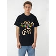 thumbnail image 1 of 1 pcs, 100% Cotton, Puerto Rican Christmas Gift Pattern Letter Printed T-Shirt, Seasonal Casual New Wave Men's T-Shirt, Round Neck High Street Cotton Short Sleeve T-Shirt, Trendy Premium T-S, 1 of 7