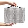 thumbnail image 2 of HELLHERO Gray Croc Bible Covers for Men, Zippered Pockets Church Bible Bag with Portable for Prayer Bible Study Christian Prayer Study, 2 of 12