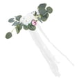 thumbnail image 3 of OFFIGAM 1Set Chair Back Flower White Cloth Plastic Decorative Wedding Theme Party Home Gathering, 3 of 8