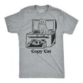 thumbnail image 1 of Mens Funny T Shirts Copy Cat Sarcastic Kitten Graphic Office Humor Tee for Men (Light Heather Grey - Copy Cat) - S, 1 of 3