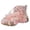 Pink, variant on Women's Rhinestone Glitter High Top Sneakers Lace Floral Platform Walking Tennis Shoes Trendy Lace Up Ankle Boots Pink Size 9