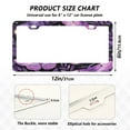 thumbnail image 3 of 2-Pack Aluminum License Plate Frame with 2 Holes for GM License Plate Cover with Free Screws Pastel Purple and Lilac Moths, 3 of 8