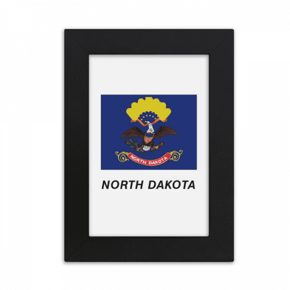 North Dakota Flag Profil Photo Cadre Photo Image Affichage Art Peinture Exposition
