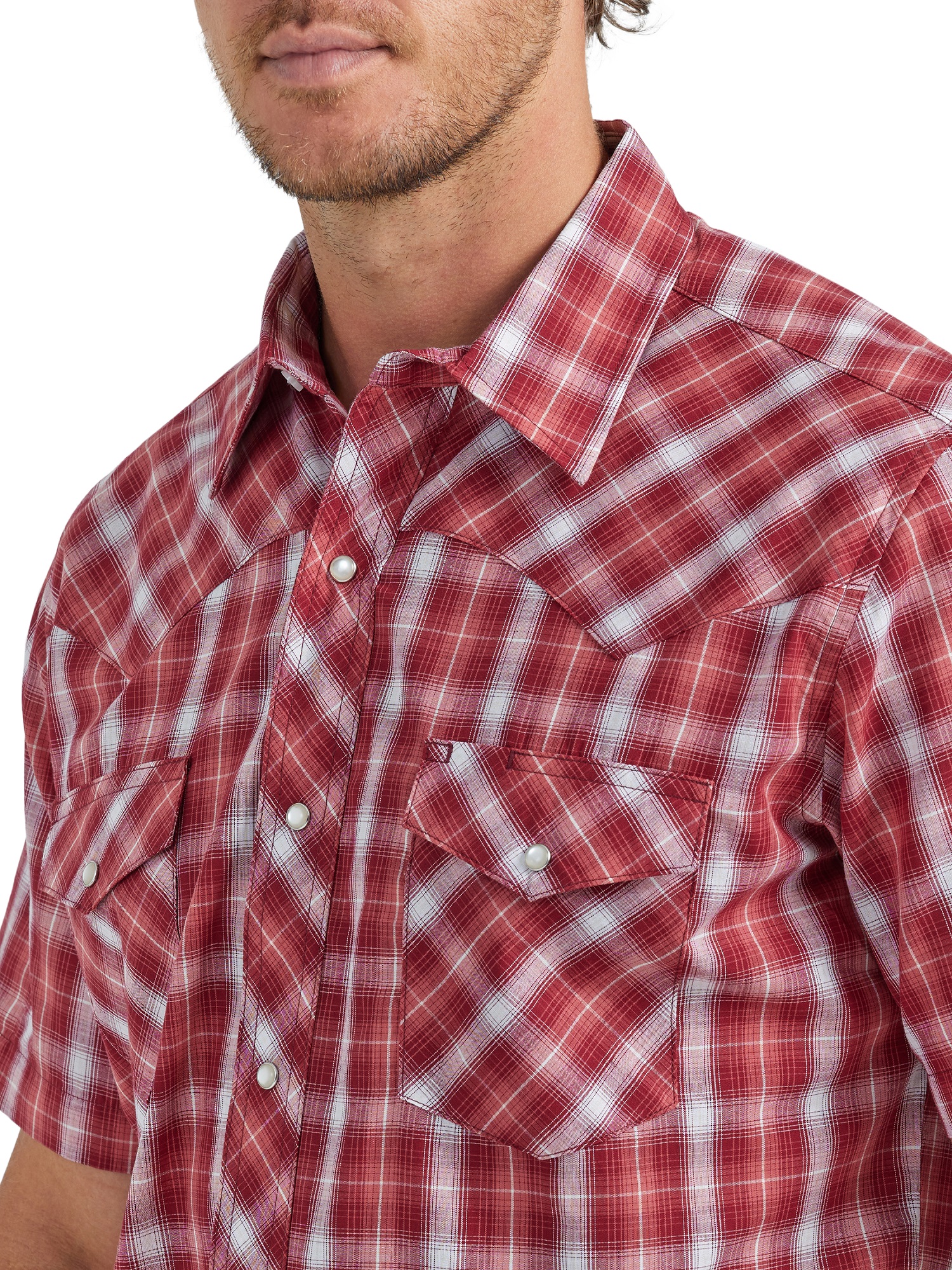 Wrangler® Men's and Big Men's Regular Fit Short Sleeve Western Shirt, Sizes S-5XL