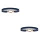 thumbnail image 4 of Sonducket Cinturón de cintura Correas de cuero elásticas con hebillas Estilo simple Tela de cincha multicolor Regalos del día de San Valentín Azul oscuro 2Conjunto, 4 of 6