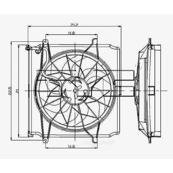 Dual Radiator and Condenser Fan Assembly