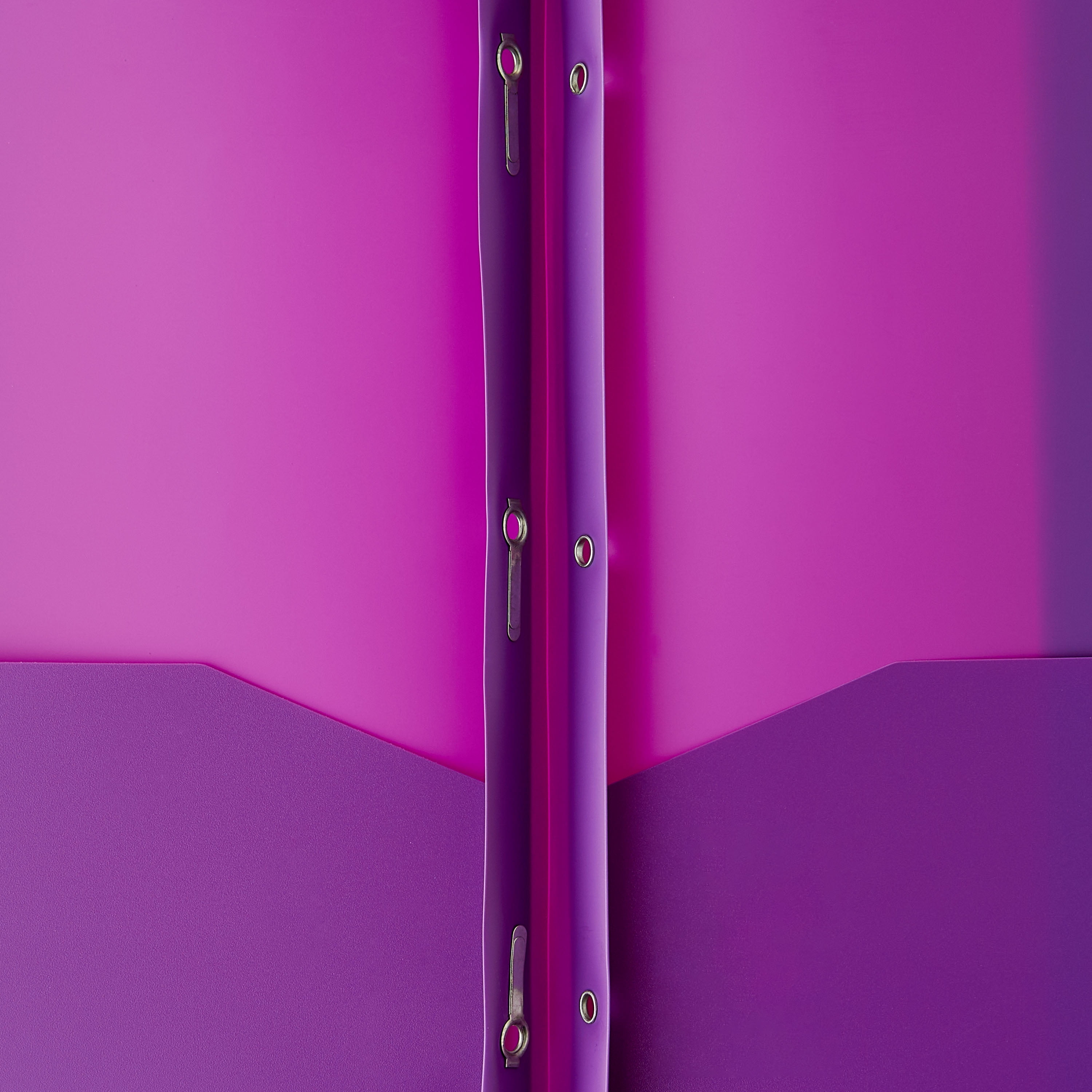 Pen+Gear Letter Size 3-Prong Poly Folder, 9.4" x 11.4", Purple