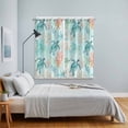 thumbnail image 3 of Teal Red Turtle Coastal Kitchen Curtains Window Panels, Summer Beach Nautical Coral Starfish Insulated Window Treatment Curtain, Grommet Curtains for Bedroom/Living Room/Bathroom, 2 Piece 42"Wx63"L, 3 of 8