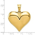 thumbnail image 3 of 14k Yellow Gold Puffed Heart Pendant, 3 of 4
