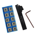 thumbnail image 1 of Lathe Turning Tool tool holder MSDNN1616H12 +10PCS SNMG432 BP010 carbide insert, 1 of 10