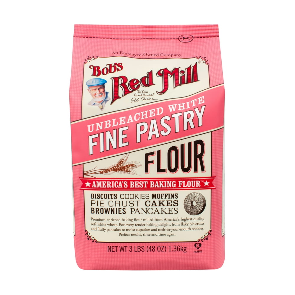 Bobs Red Mill Unbleached White Fine Pastry Flour, 48 Oz