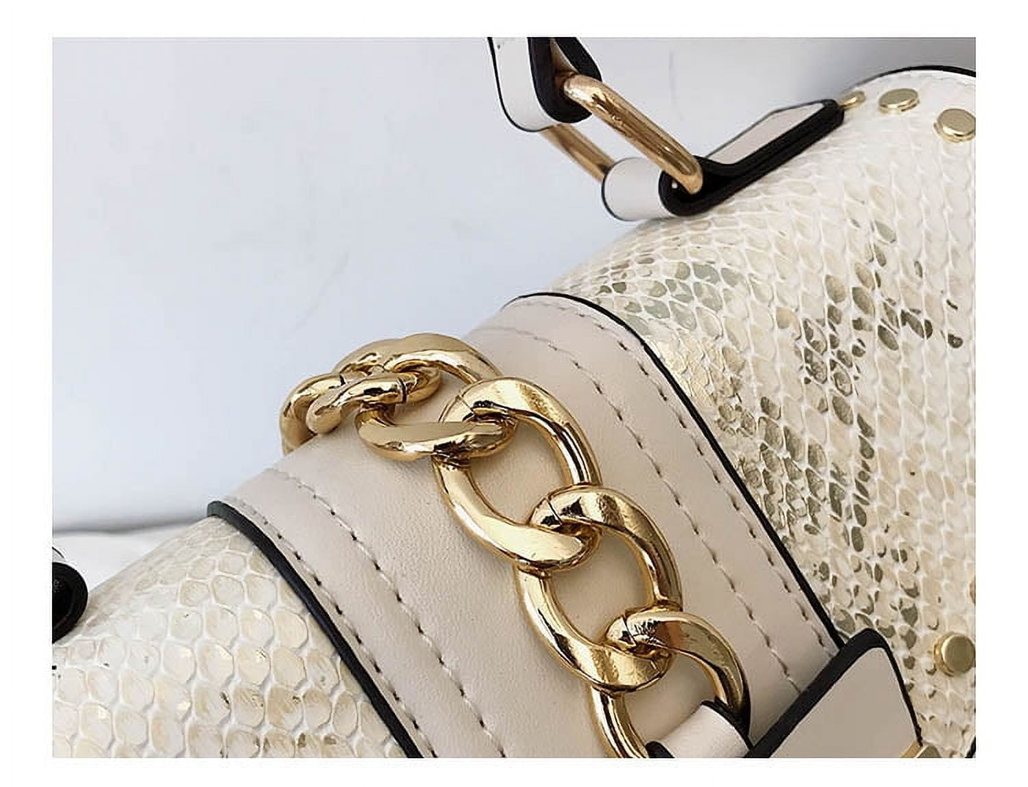 CJSHOPPE WOMEN HANDBAG CROSSBODY TOTE NYLON SNAKESKIN BAG