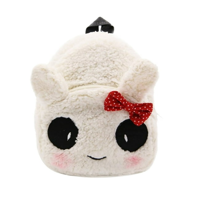 Fiudx Mochila Suave, Diseño de Personajes Adorables, Acolchado de Espuma para Mayor Comodidad, Material de Terciopelo Ligero y Suave, Ideal para Viajes y La Escuela, para Niños y Niñas, Tamaño Compac