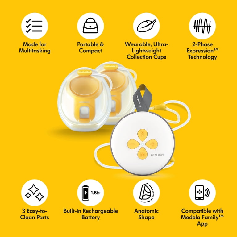 Medela Swing Maxi Hands-free, On The Go Double Electric Breast Medela Swing Maxi Hands-free, On The Go Double Electric Breast