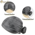 thumbnail image 7 of Creamily 7 Pcs Grey Granny Hat Wig Synthetic Wigs for Women Old Lady Wig Cosplay Wig Wefted Wig Caps, 7 of 7