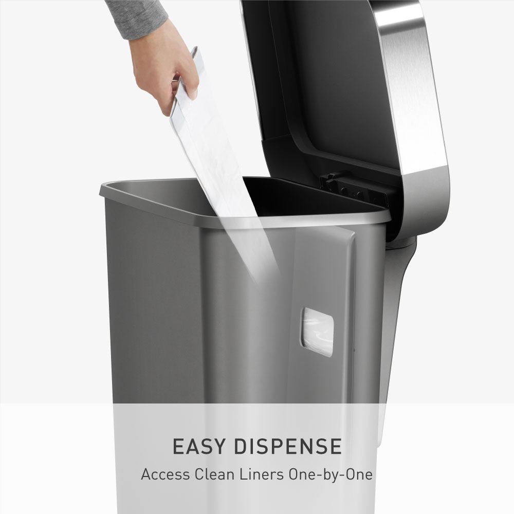 simplehuman 12-Gallon Step Trash Can, Grey photo 7