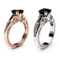 thumbnail image 4 of Trendy Women Ring Square Cubic Zirconia Not Easy to Break Accessories Elegant Finger Ring for Banquet 26-27s, 4 of 5