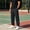 Black, variant on Men's Casual Pants Big and Tall Breathable Color Block Drawstring Pants for Commute, Elastic Cuffs Lightweight Pants with Pockets Army Green M
