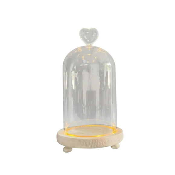 Clear Glass Cloche Dome Cloche Bell Jar Display Case Transparent Dome Cloche heart