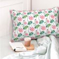 thumbnail image 4 of Fotbe Lotus Flower Funda de Almohada Decorativa Estilo Occidental, Lujo en Algodón, Fundas para Almohadas King, Cojín Estampado para Decoración del Hogar-14"x20", 4 of 6