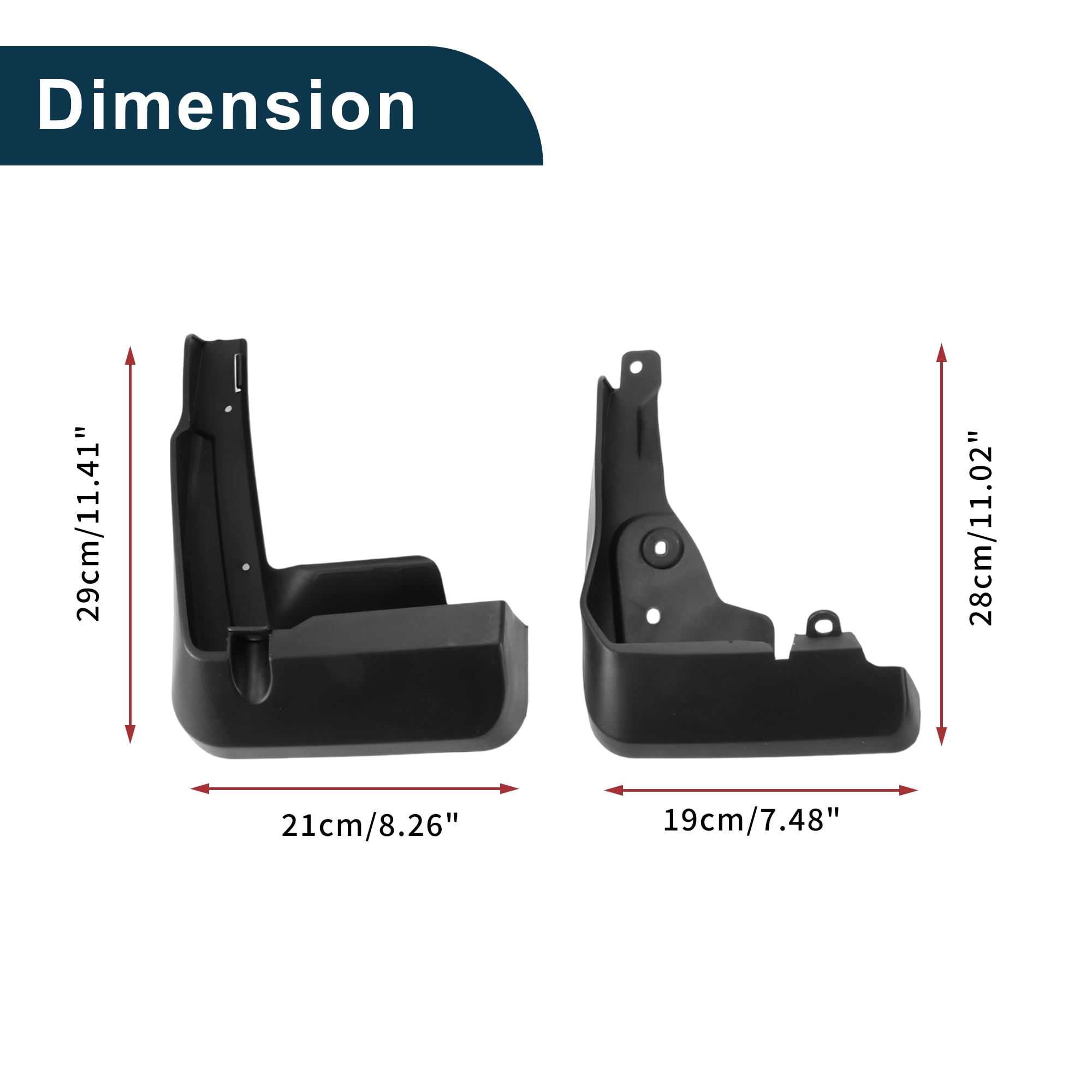 Unique Bargains Mud Flaps Splash Guards for Toyota Corolla sports edition 2019-2023 Front & Rear Mud Guards W/Mount Accessories