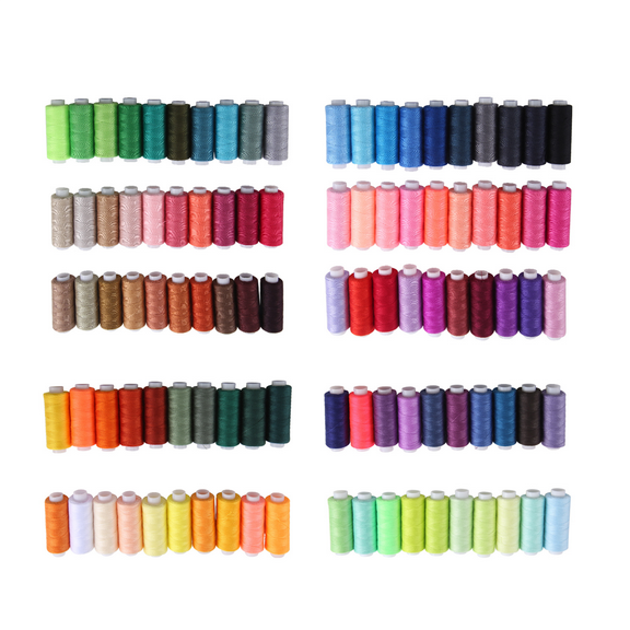 Sewing Thread Set 100 Colour 250Yd Each Spool Polyester Kit for Hand or Machine
