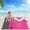 Hot Pink, variant on Portable Outdoor Folding Mat for Camping Beach Picnic and Hiking Adventures with Coordinated Design