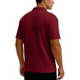 thumbnail image 6 of Breeze Polo Shirts for Men Beer Belly Texture Stretchy Quick Dry Golf Shirt Summer Casual Short Sleeve Collared Top,4XL,Wine, 6 of 6