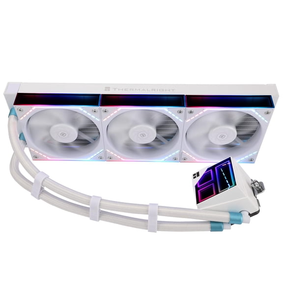 Thermalright Frozen Infinity 360 Refroidisseur d'Eau CPU Blanc, avec Triple Ventilateurs Infinity Mirror PWM 124 mm, pour Intel 1150/1151/1200/2011/ 1700/1851