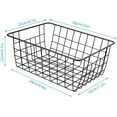 thumbnail image 2 of NOGIS Freezer Baskets,Farmhouse Metal Wire Basket Freezer Storage Wire Baskets Organizer Wire Storage Basket for Kitchen Pantry Organizer Bins,11"x8.7"x4.7"(1Pack,Black Small), 2 of 7