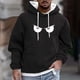 thumbnail image 1 of Dolkfu Sudadera con capucha para hombre, sudadera larga y casual con capucha, camiseta holgada para hombre con cordón. M, 1 of 5