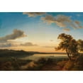 thumbnail image 3 of Kilian Metzinger 18x14 Black Modern Framed Museum Art Print Titled - Morning Soul Landscape with the Returning Fisherman (1864), 3 of 5