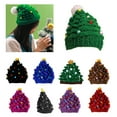 thumbnail image 2 of Qisuw Knitted Christmas Tree Hat Keeping Warm Head Hat Decorations Supplies for Holiday Birthday New Year Party Decorations, 2 of 20