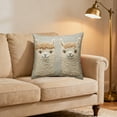 thumbnail image 1 of Lekihaqq 3D Alpaca Pillow Cover Plush Animal Print Cushion Case Soft Short Pile Faux Embroidery Style Home Decor Throw Pillowcase Cozy Bedroom Accent, 1 of 6