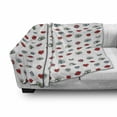 thumbnail image 3 of Emoticon Soft Flannel Fleece Throw Blanket, Beauty Illustration of Open Close Eyes in Hand Drawn Style with Hearts and Lips, Cozy Plush for Indoor and Outdoor Use, 60" x 80", Multicolor, by Ambesonne, 3 of 6