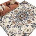 thumbnail image 2 of 6'x9' Area Rugs, Brown Blue Boho Indoor Outdoor Area Rug for Living Room Bedroom, Southwestern Geometric Ethnic Washable Bathroom Rugs Kitchen Floor Carpet Mats Home Decor Aesthetic, 2 of 8