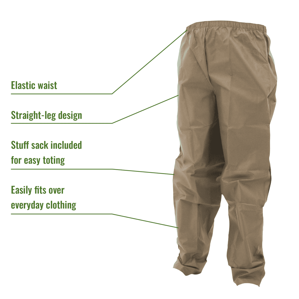 Khaki rain pants Clearance
