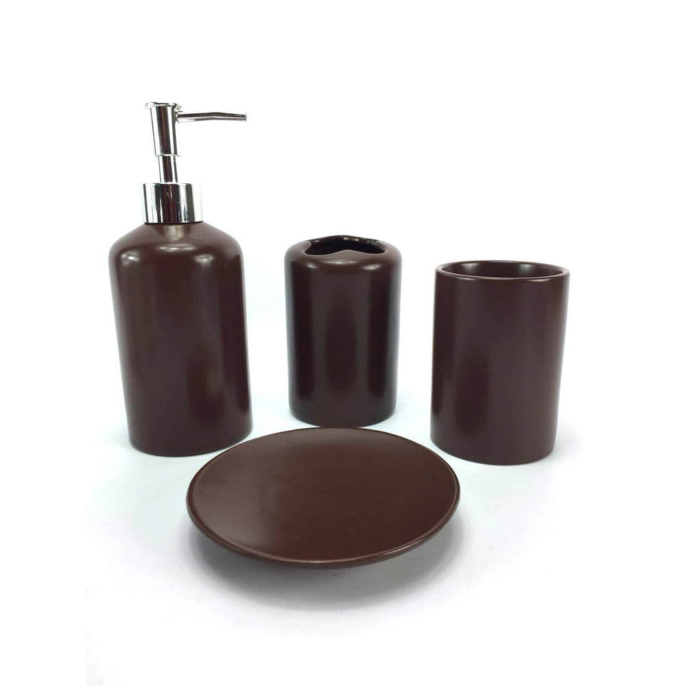 WPM 4 Piece Ceramic Bath Accessory Set Includes Bathroom Designer