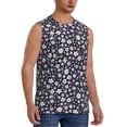 thumbnail image 2 of Daiia Daisies Flowers Printed Men's Tank Tops,Casual Soft Sleeveless Gym Muscle Shirts Bodybuilding Tee-3X-Large, 2 of 8