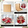 thumbnail image 3 of JoanKaren 24in Lighted Pre-Lit Christmas Wreaths with Timer,20 Light Flower Bowknot Pine Cones Balls Candy for Thanksgiving Christmas Halloween Front Door Wall Decor, 3 of 7