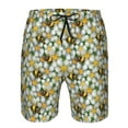 thumbnail image 4 of Kdxio Bees and Flower Pattern Mens Casual Shorts - Drawstring Summer Beach Sports Shorts for Men, 4 of 9
