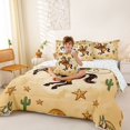 thumbnail image 4 of jejeloiu Cowboy Horse Pattern 7-Piece Twin Bedding Sets Kids,Dessert Botanical Cactus Bedding Comforter Set For Men,Reversible, 4 of 7